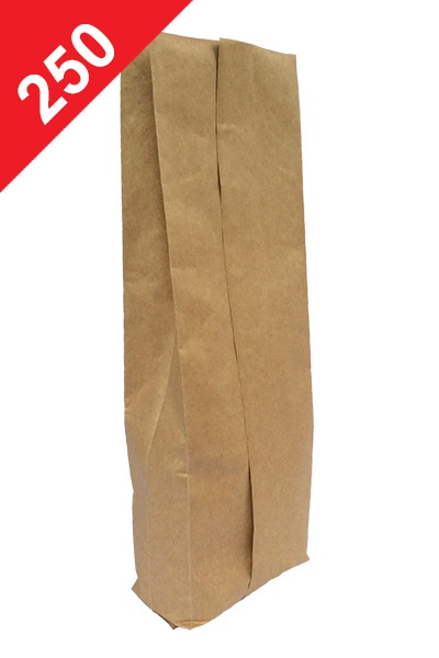 Vrecká na kávu Klasik, 250g, přírodní hnědá barva, 80x280x45