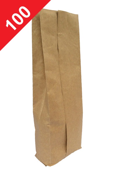 Vrecká na kávu Klasik, 100g, přírodní hnědá barva, 80x210x35