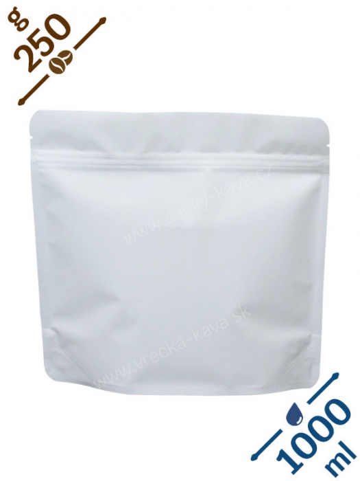 Sáčky na potraviny konvička se ZIPem, 1000ml, bílé, 20x19x7