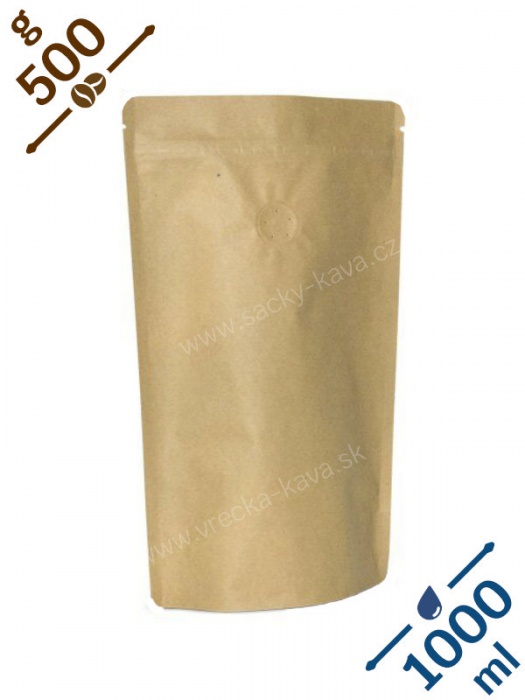 Vrecká na potraviny se ZIPem, 1000ml, recyklovaný papír, 18x30x10